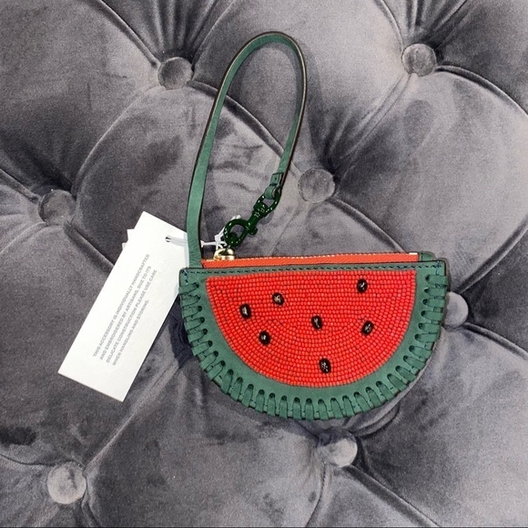 𝅺New Tory Burch Watermelon Beaded Coin Purse - Picture 2 of 6